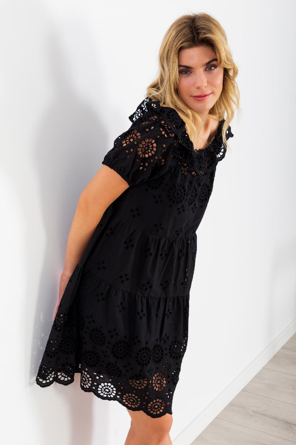 lolitas&l Vestido negro grogre corto escote palabra de honor LolitasyL Venta caliente