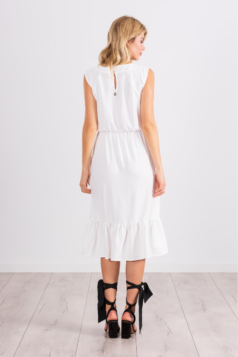 lolitas&l Vestido blanco sin mangas con volante LolitasyL Descuento