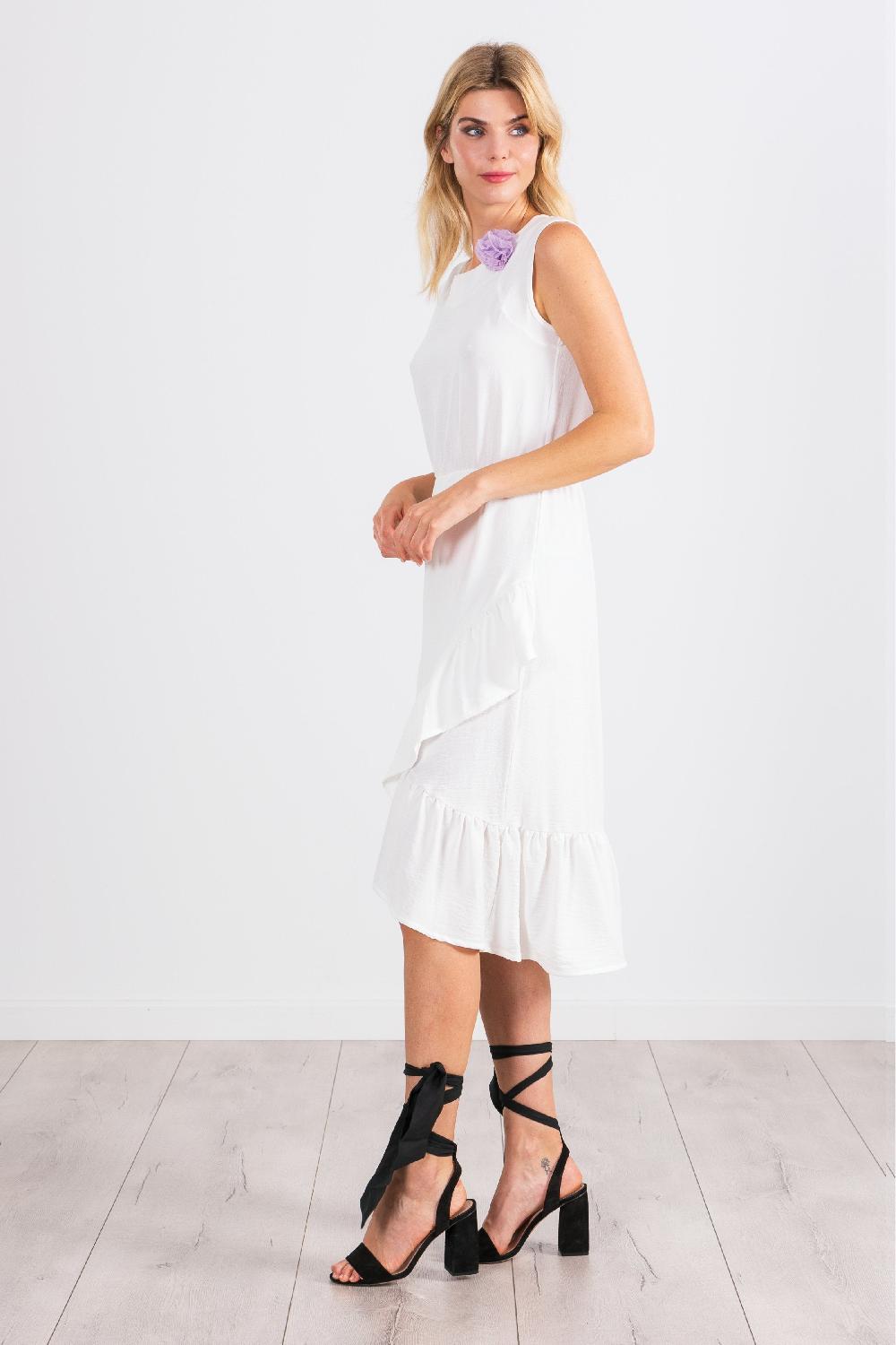 lolitas&l Vestido blanco sin mangas con volante LolitasyL Descuento