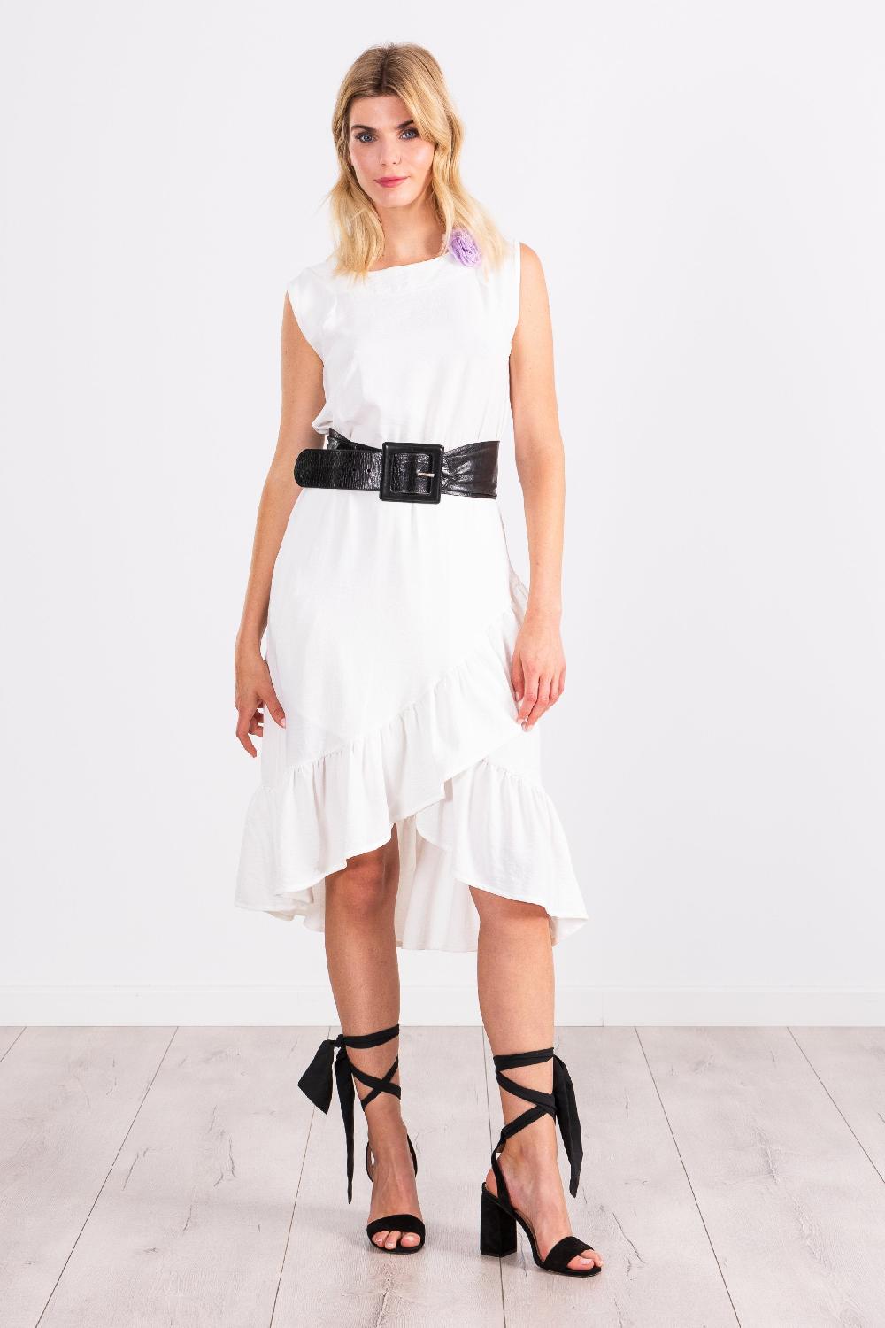 lolitas&l Vestido blanco sin mangas con volante LolitasyL Descuento