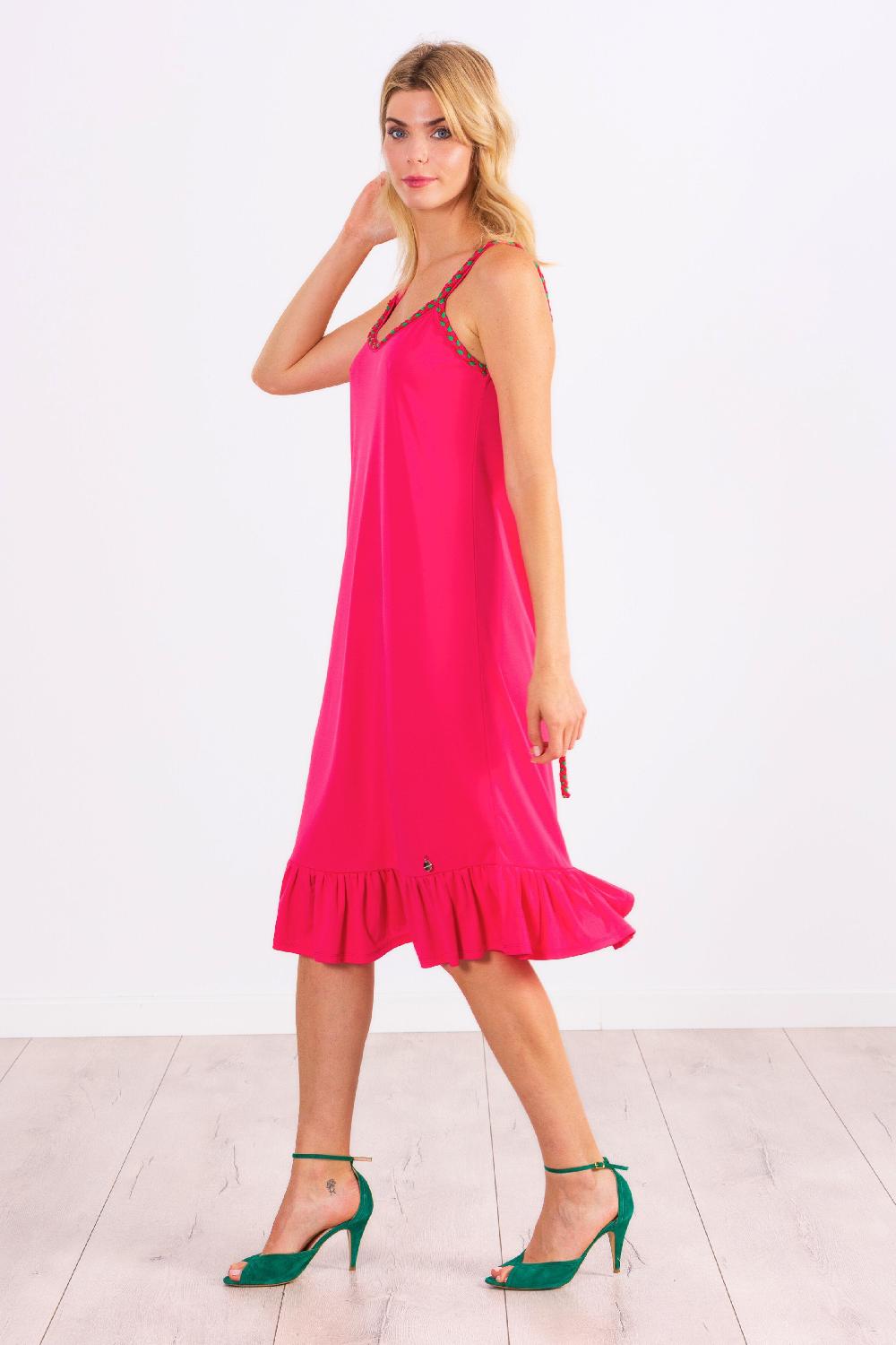 lolitas&l Vestido fucsia largo de tirantes LolitasyL COMPRAR AHORA