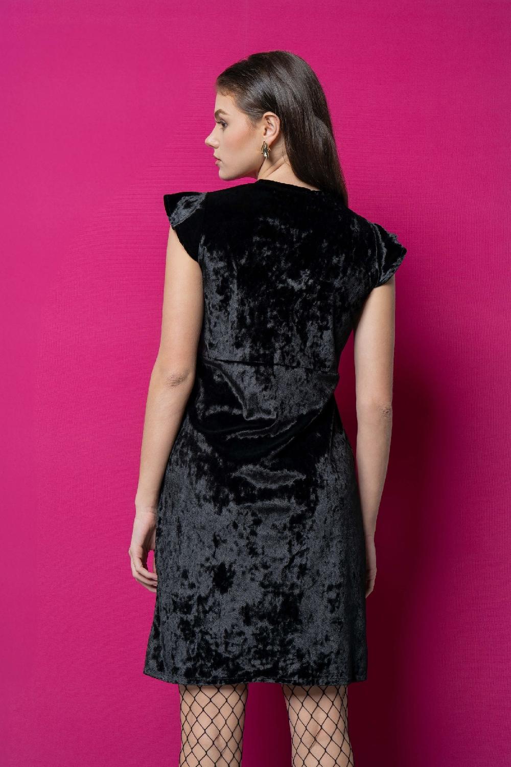 lolitas&l Vestido negro corto terciopelo volantes LolitasyL En oferta