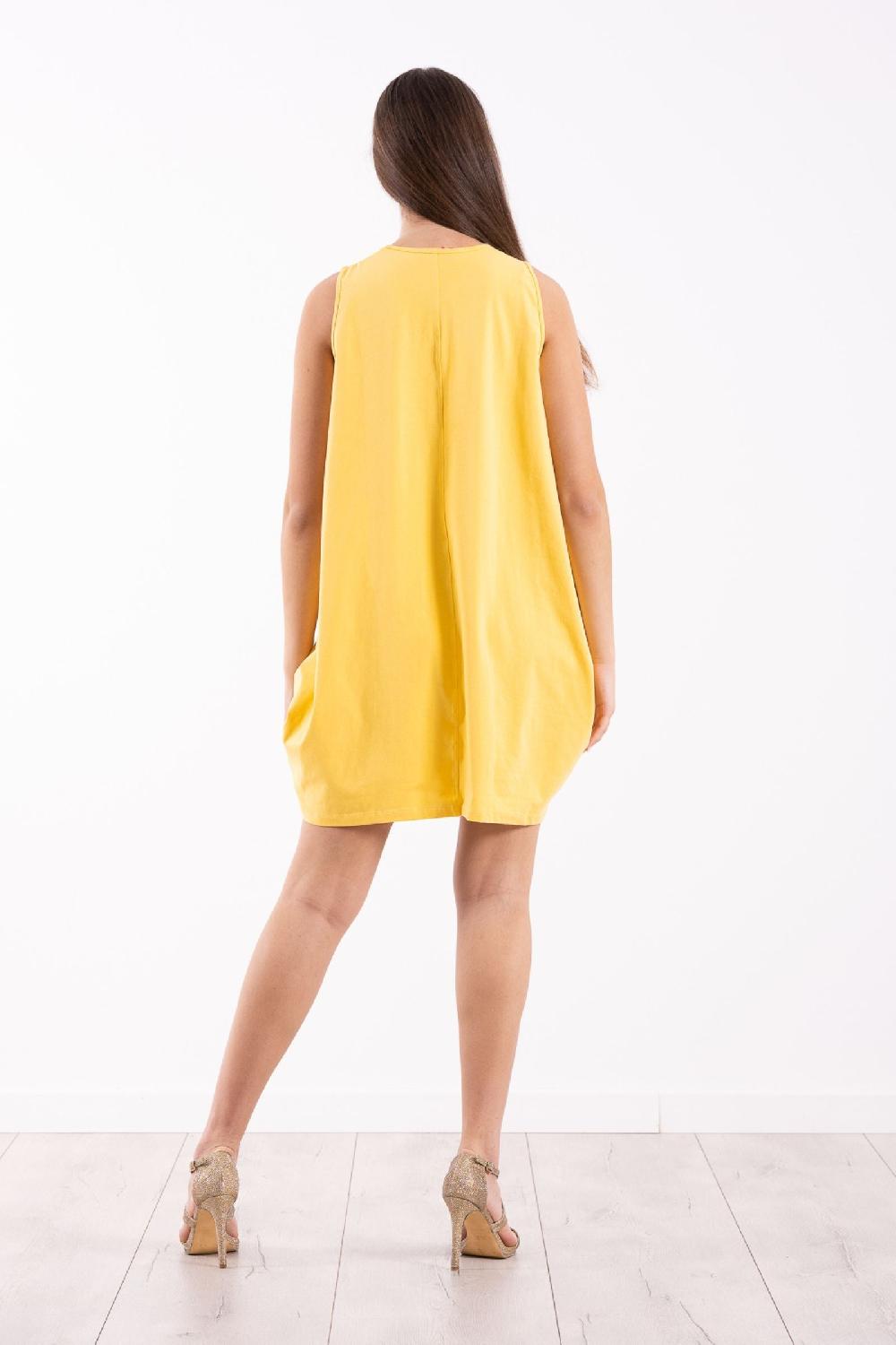 lolitas&l Vestido amarillo globo tirantes con bordado al tono Lolitas&L Precio ultrabajo