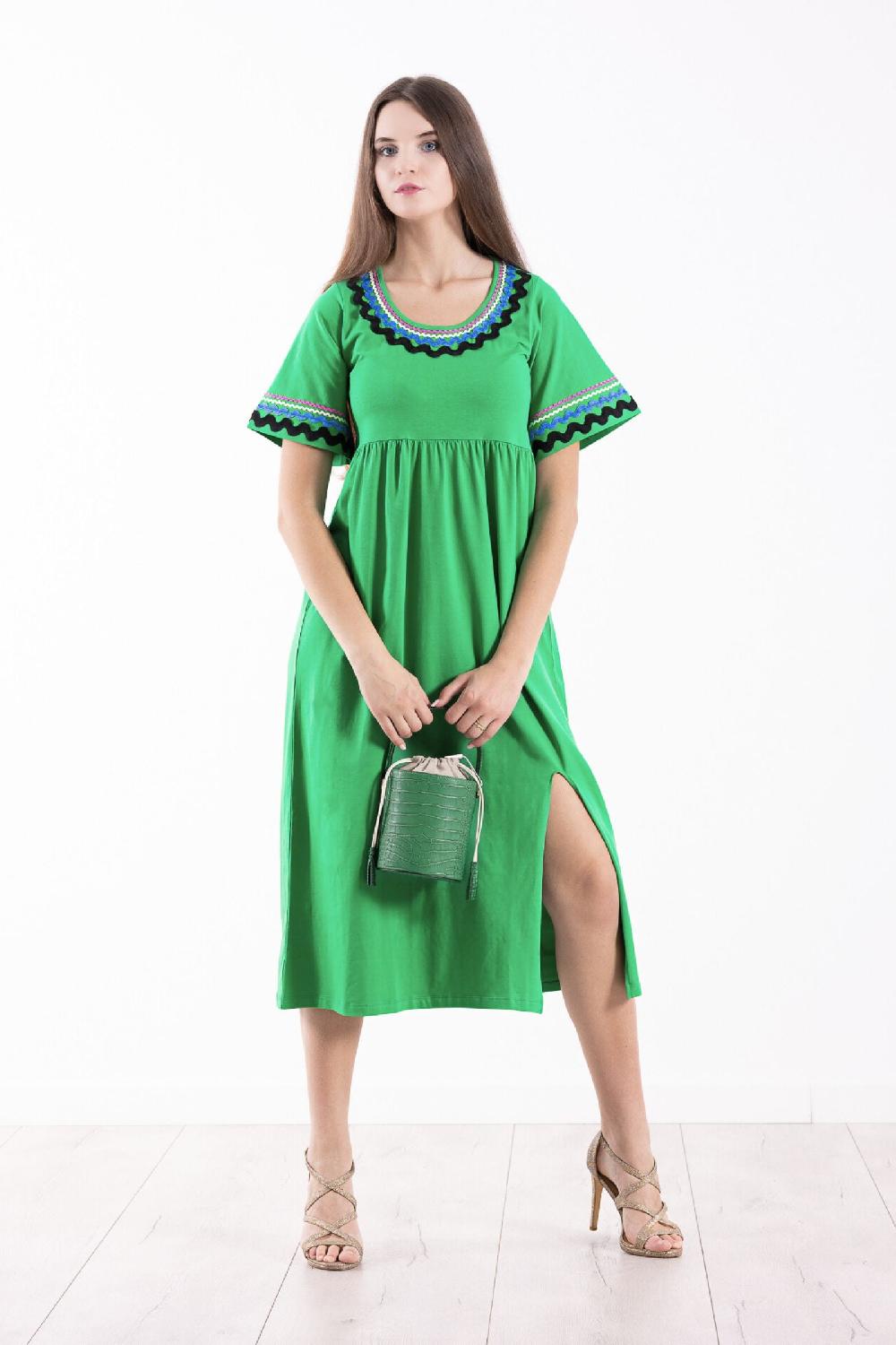 lolitas&l Vestido verde algodon largo con picunela Lolitas&L Ofertas