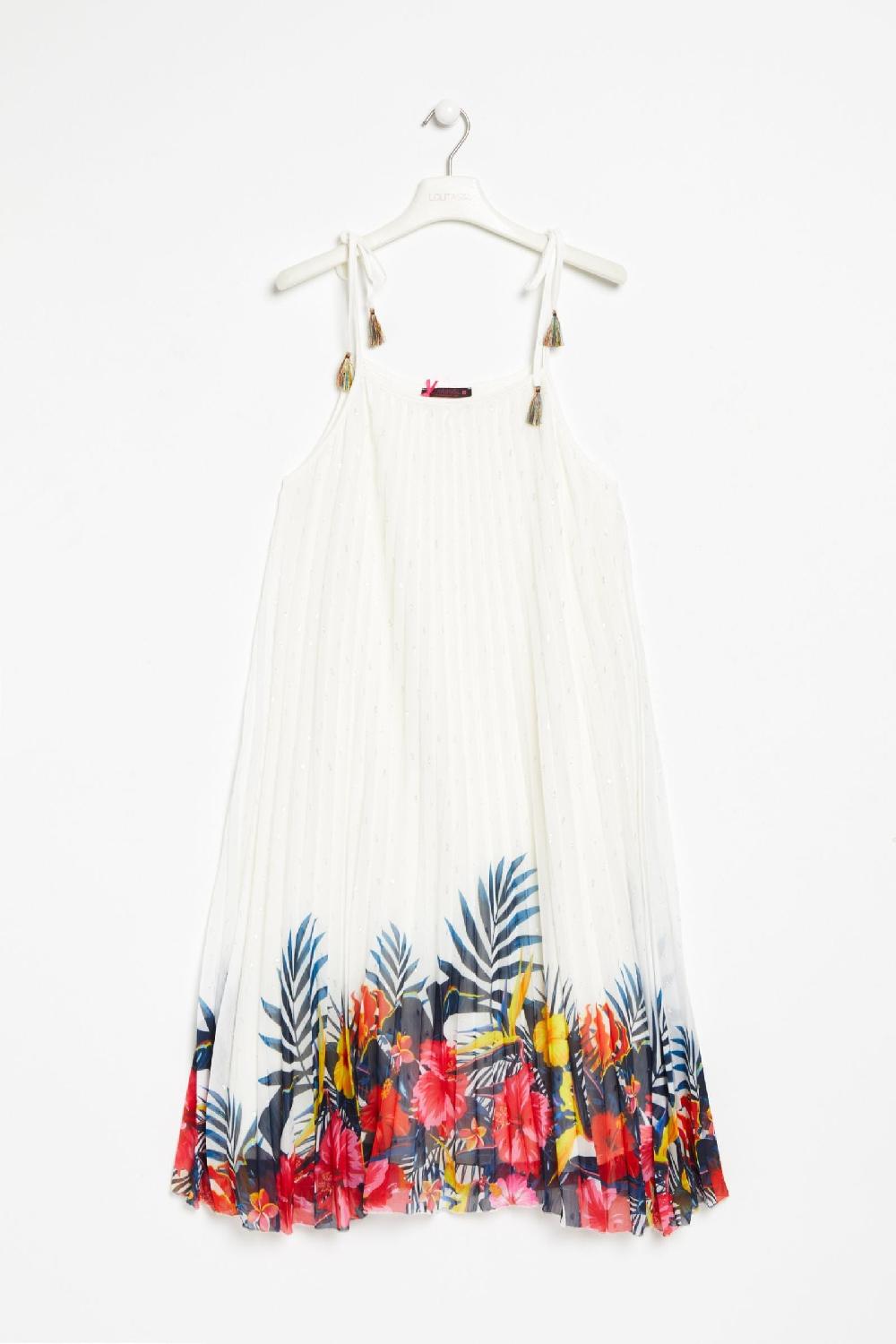 lolitas&l Vestido blanco plisado con estampado caribe Lolitas&L COMPRAR AHORA