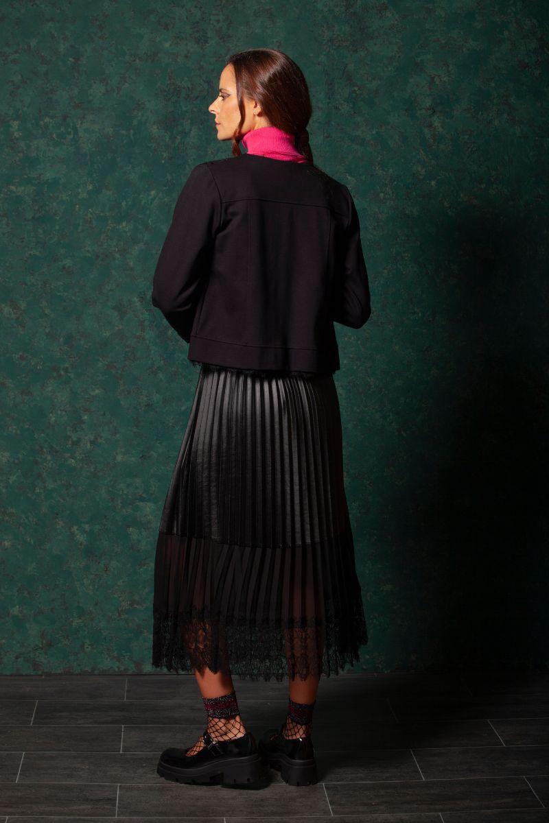 lolitas&l Chaqueta negra delantero grogre con automaticos dorados LolitasyL Liquidación