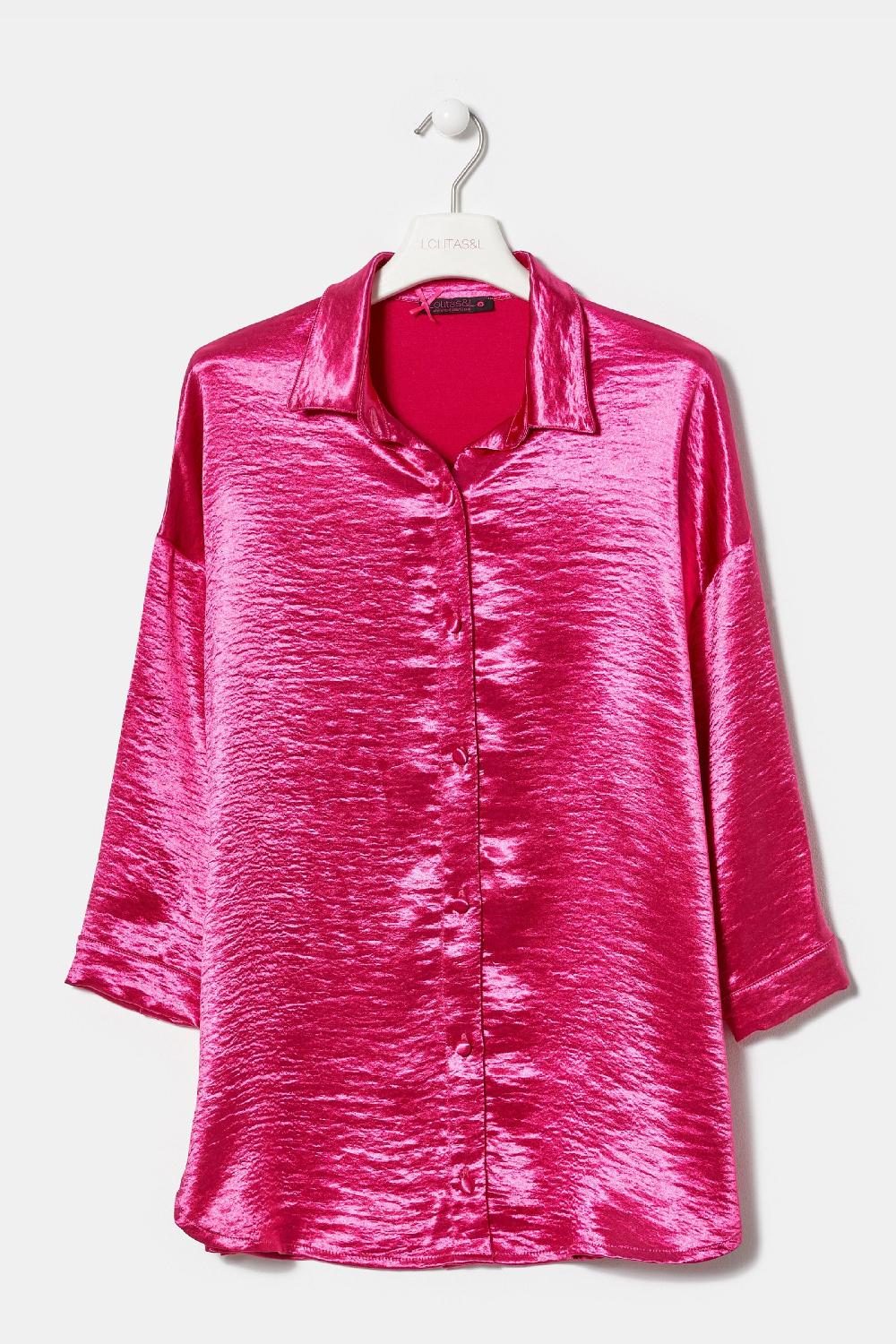 lolitas&l Camisa saten fucsia LolitasyL Envío internacional gratuito