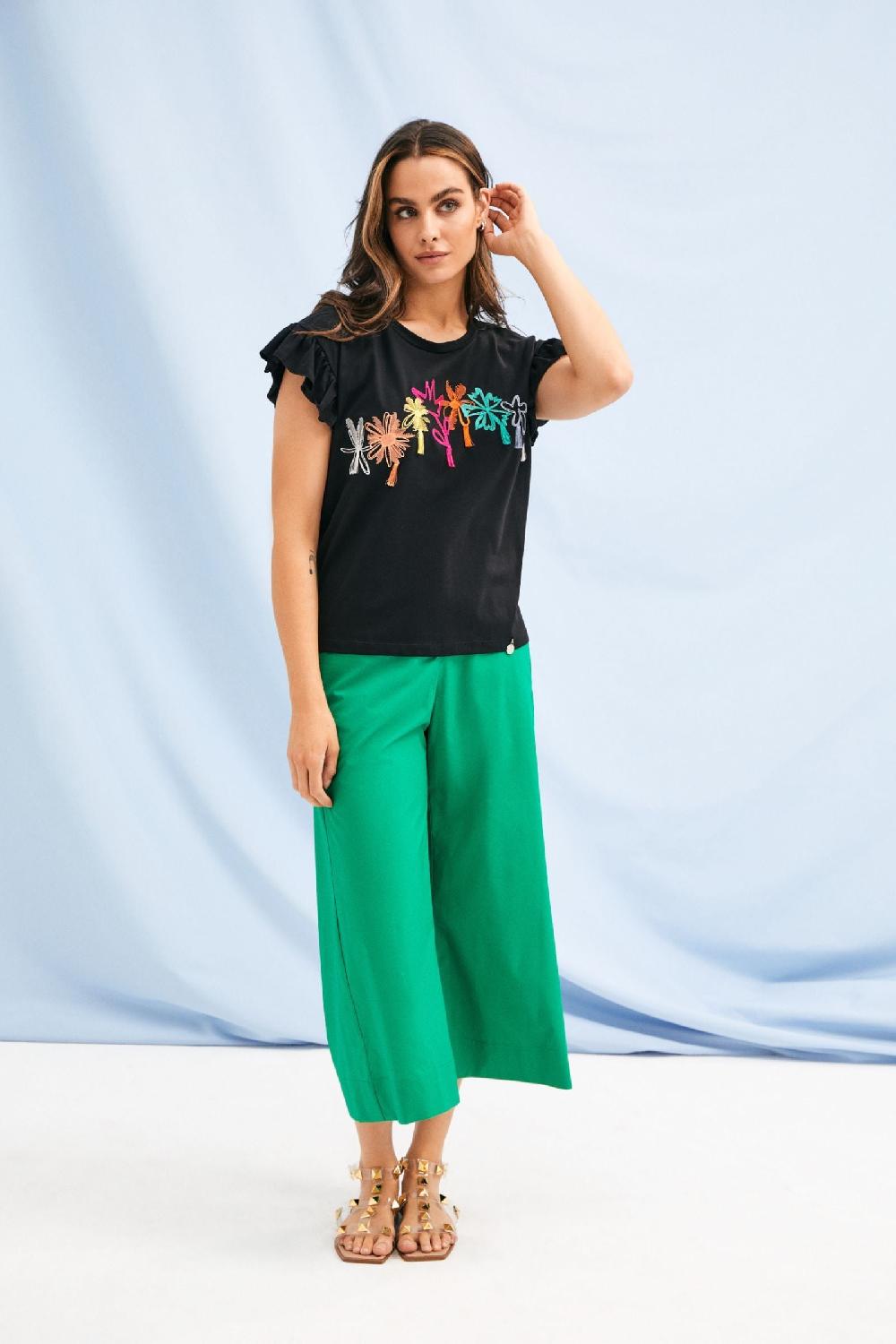 lolitas&l Pantalon verde pierna ancha de talle alto LolitasyL Ahorra y exporta