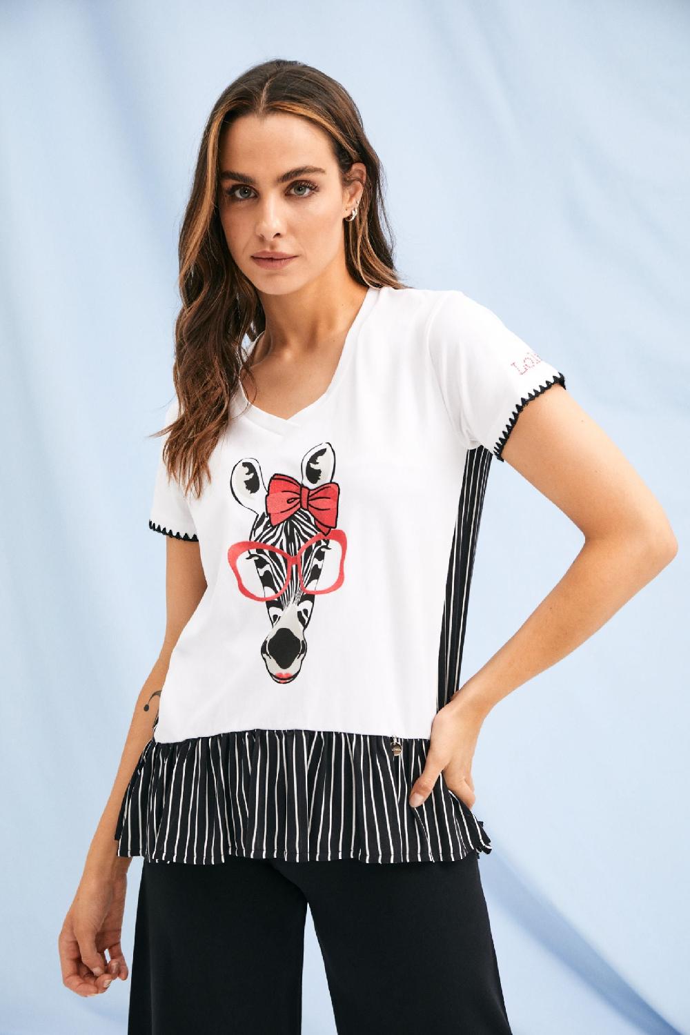 lolitas&l Camiseta estampado cebra con espalda de rayas LolitasyL Precios de Black Friday