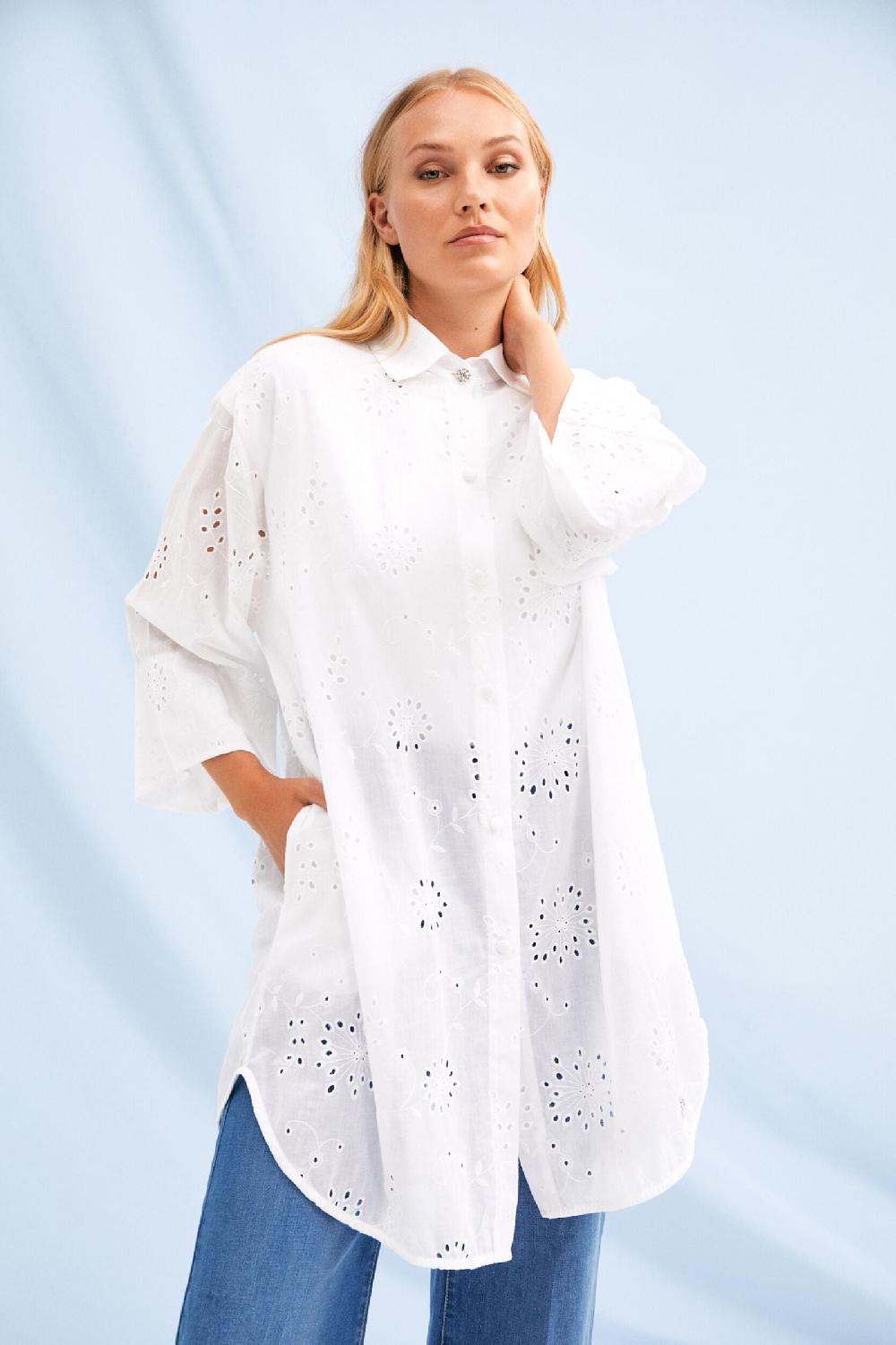 lolitas&l Camisa blanca larga grogre manga ancha Lolitas&L Libre de impuestos