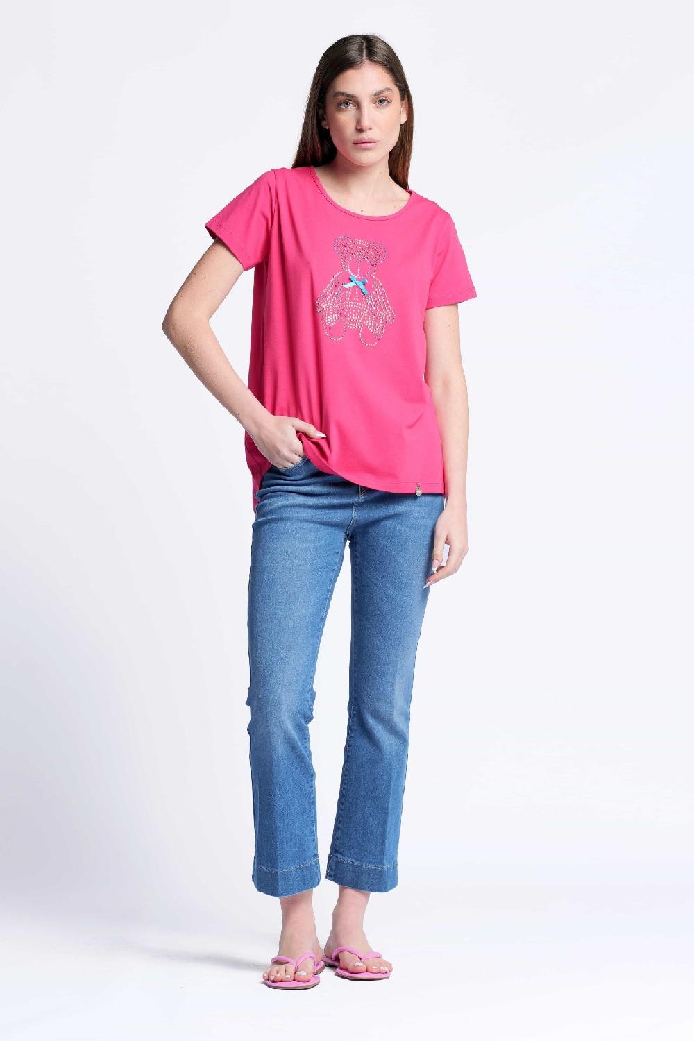 lolitas&l Camiseta fucsia algodon escote collar osito strass Lolitas&L Oferta exclusiva