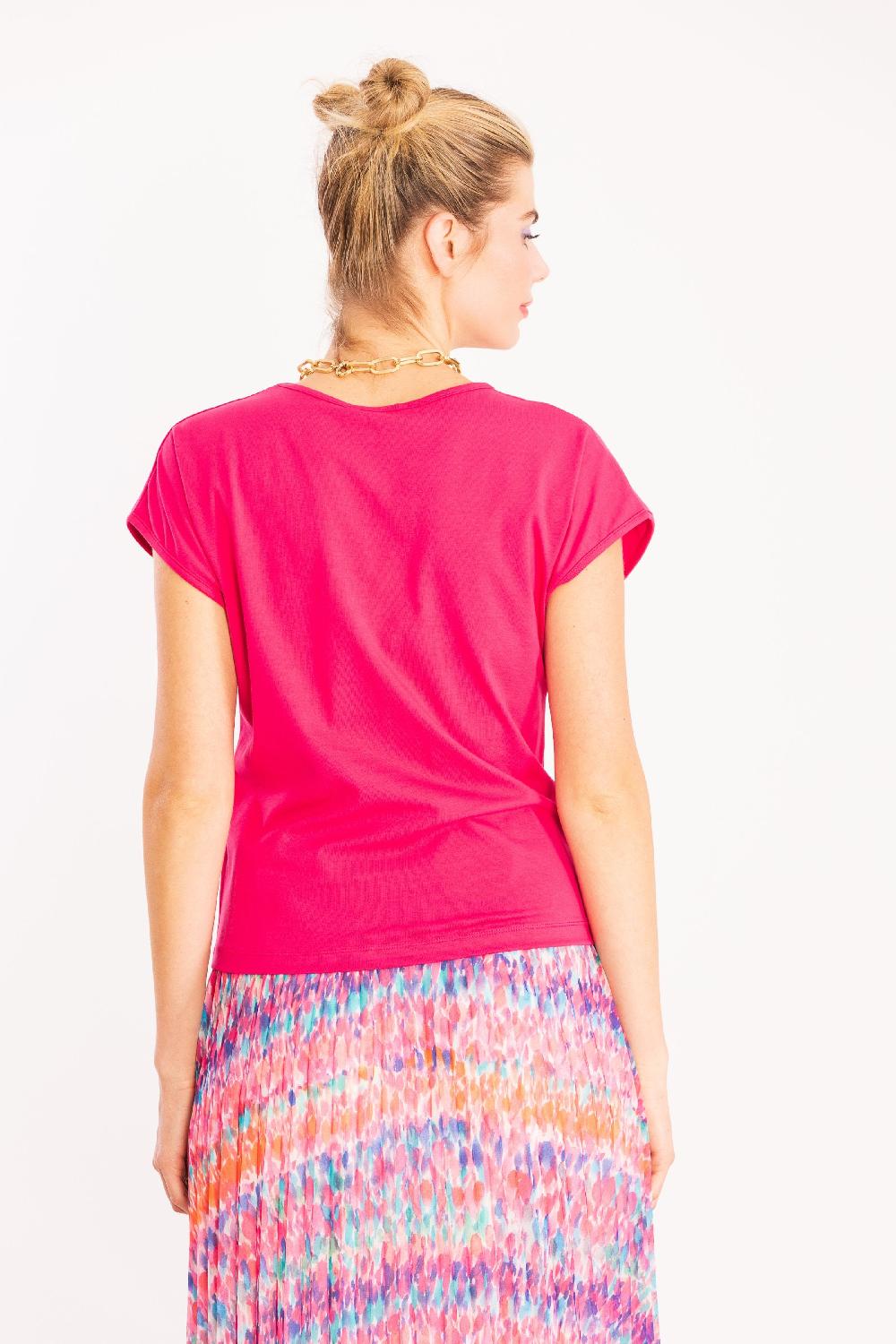 lolitas&l Camiseta fucsia pico anudada en el pecho LolitasyL Rebajas de fin de temporada