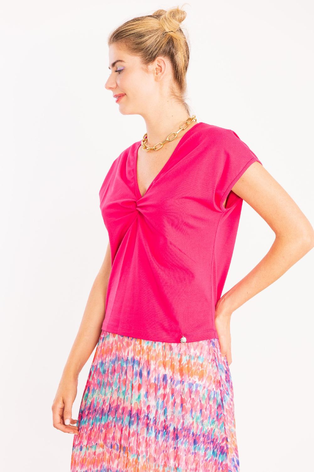 lolitas&l Camiseta fucsia pico anudada en el pecho LolitasyL Rebajas de fin de temporada