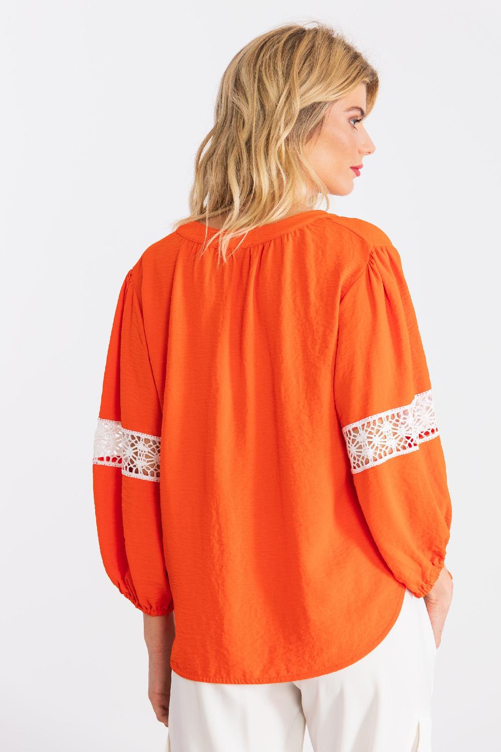 lolitas&l Camiseta naranja manga al codo con bordado ingles LolitasyL Outlet