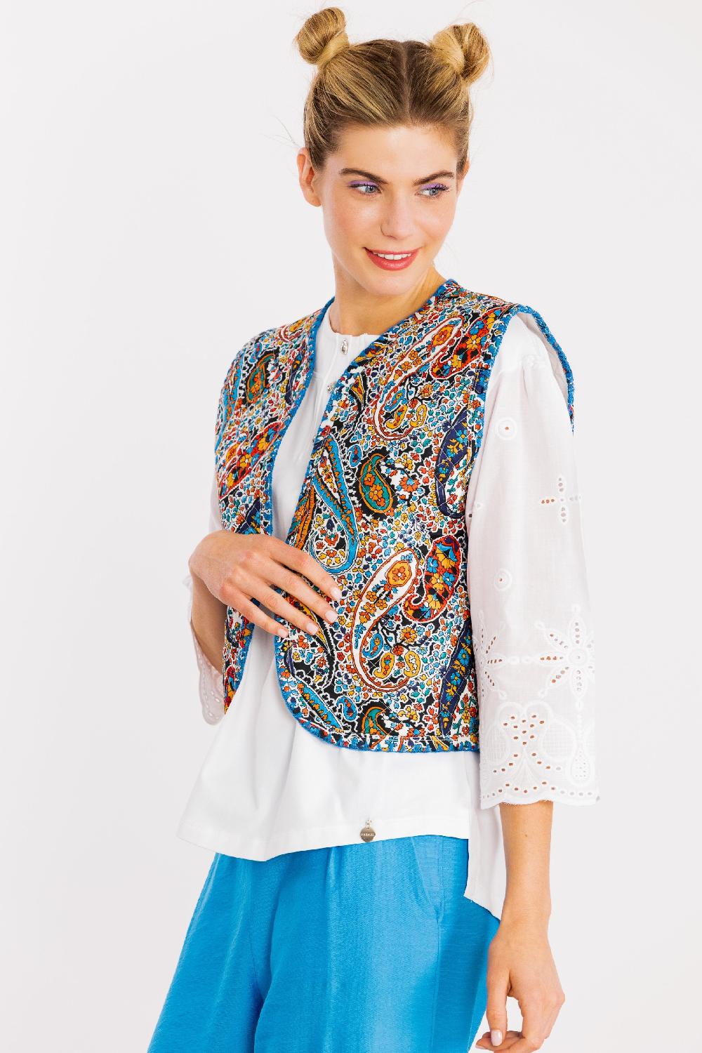 lolitas&l Chaleco estampado paisley con bordado LolitasyL Outlet online