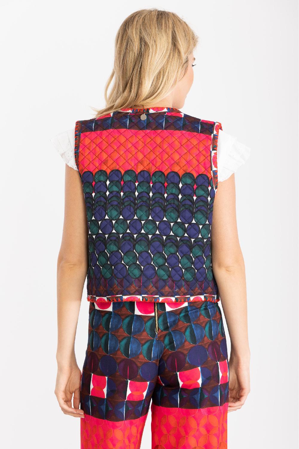 lolitas&l Chaleco estampado geometrico con bordado LolitasyL Rebajas