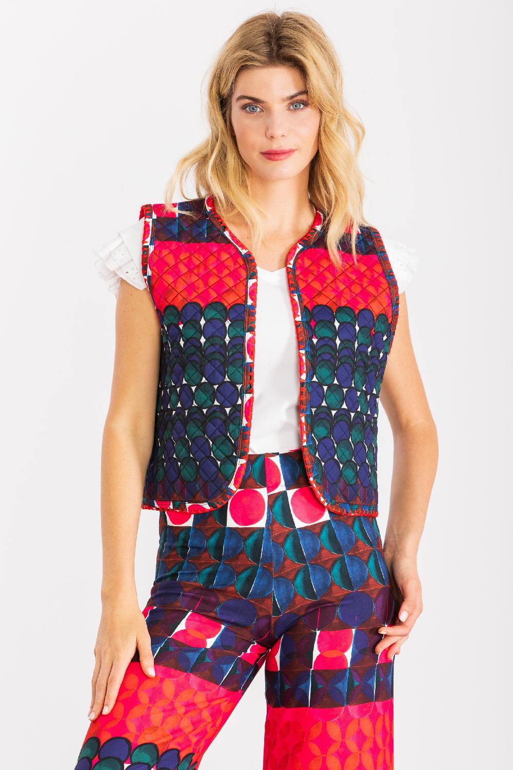 lolitas&l Chaleco estampado geometrico con bordado LolitasyL Rebajas