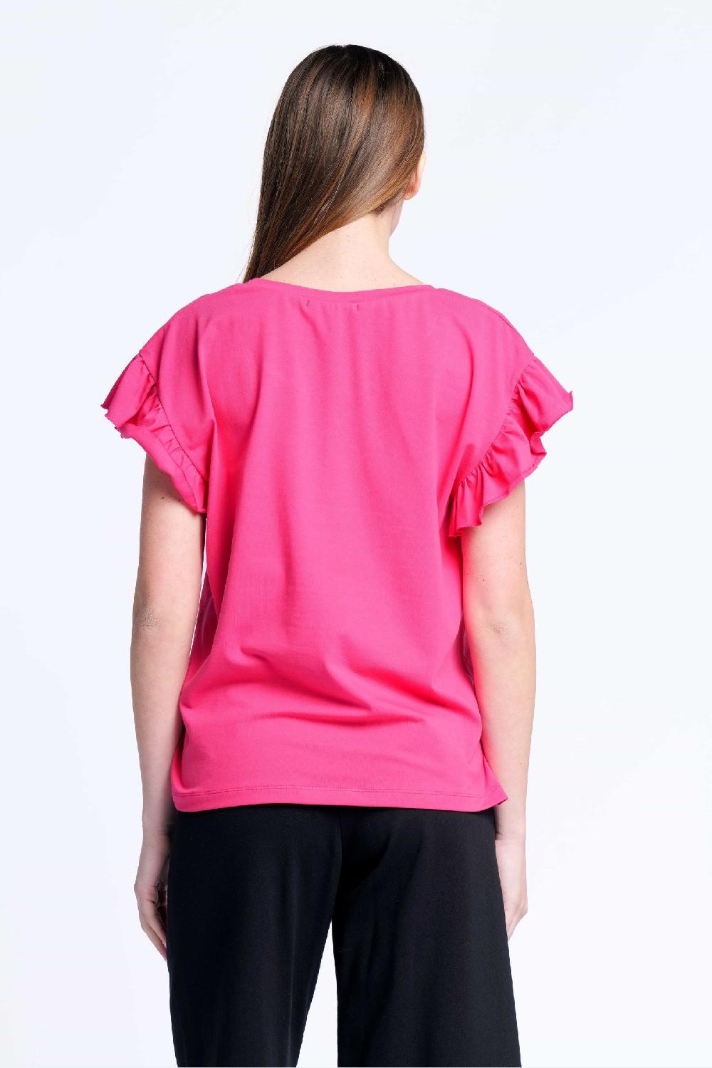 lolitas&l Camiseta fucsia algodon estampado cara Lolitas&L Descuento