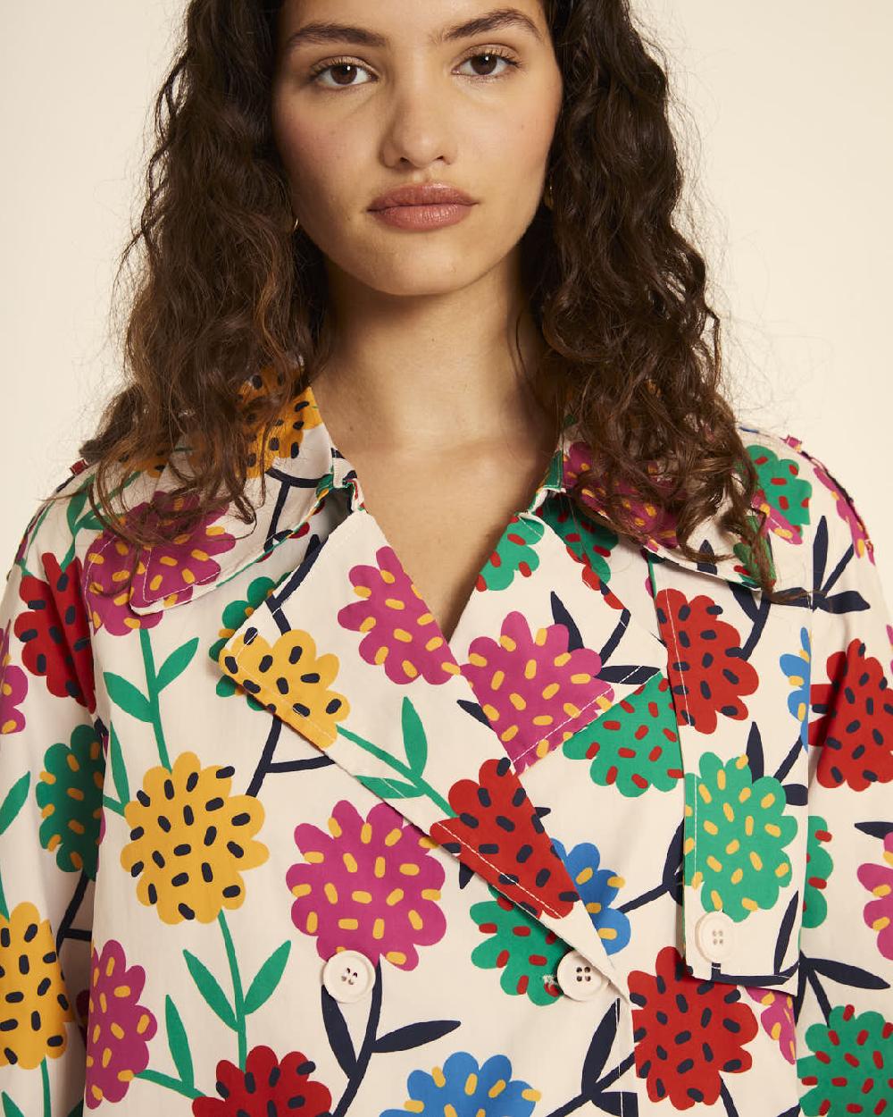 pepaloves TRENCH CORTO FLORES Descuento
