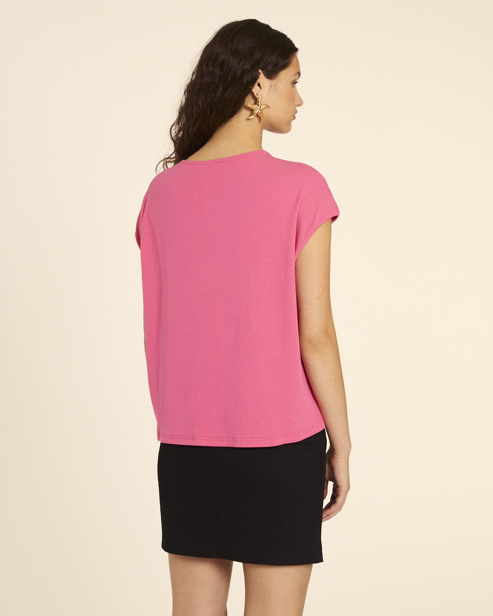 pepaloves CAMISETA AMPLIA CUELLO PICO PINK Grandes descuentos