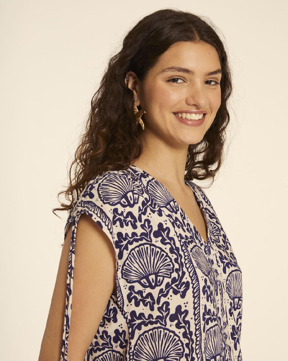 pepaloves BLUSA CON FRUNCIDO CONCHAS Rebajas de fin de temporada