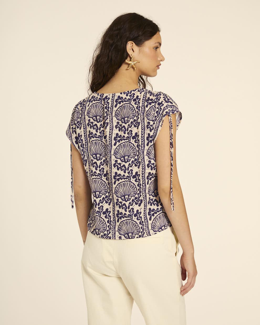 pepaloves BLUSA CON FRUNCIDO CONCHAS Rebajas de fin de temporada