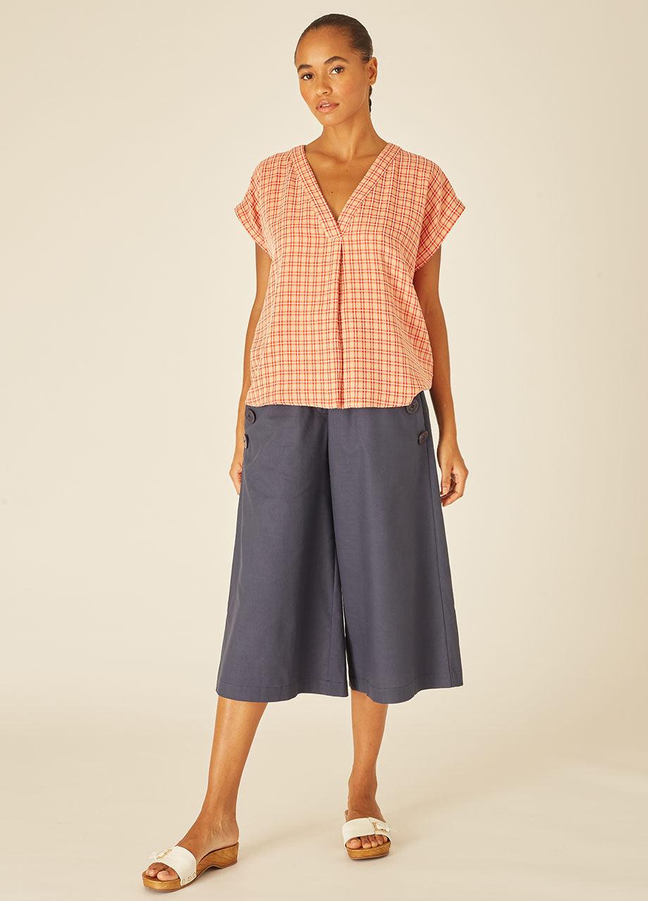 pepaloves SQUARES BLOUSE RED Gran oferta