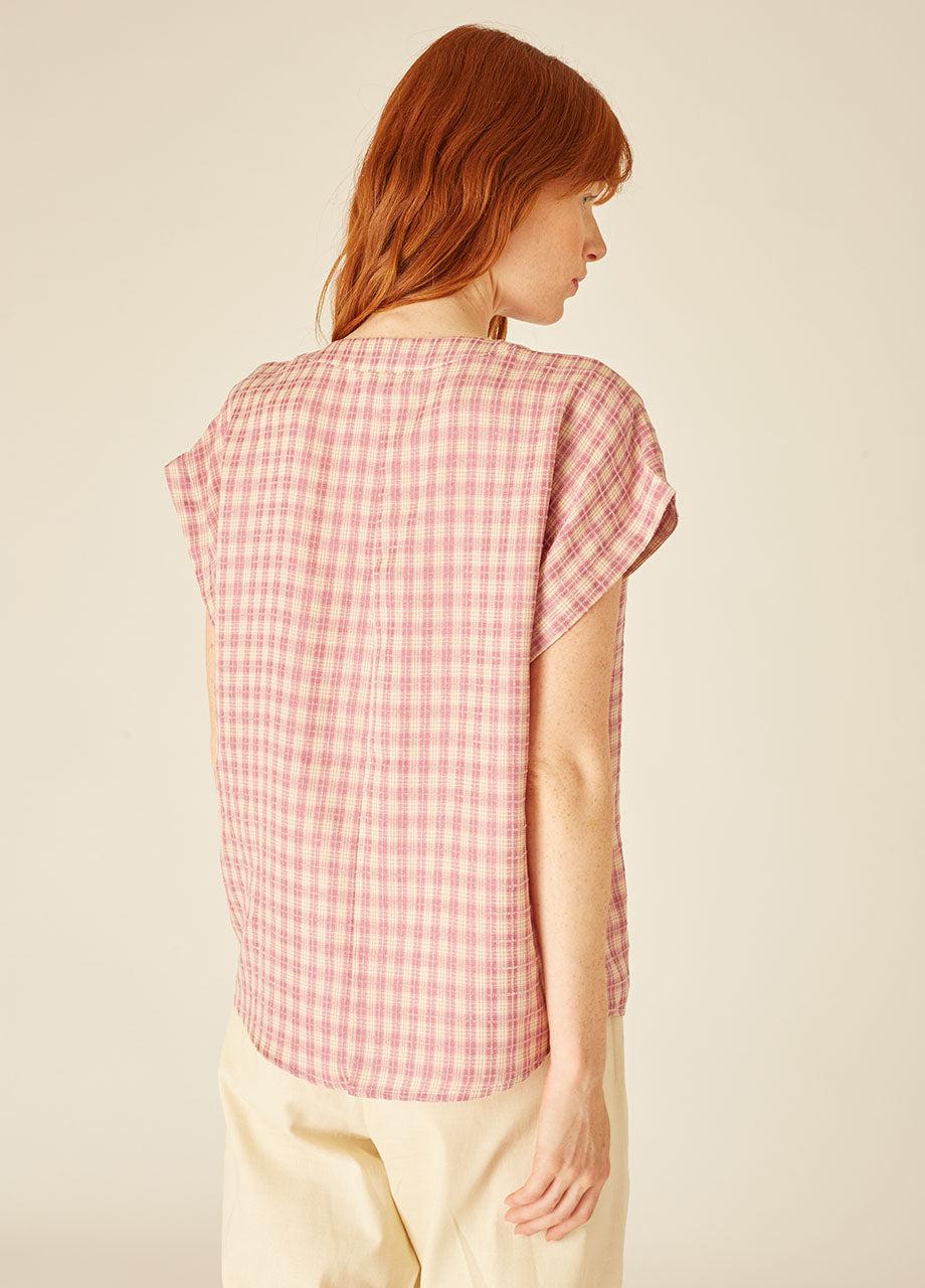 pepaloves SQUARES BLOUSE LILAC Rebajas baratas