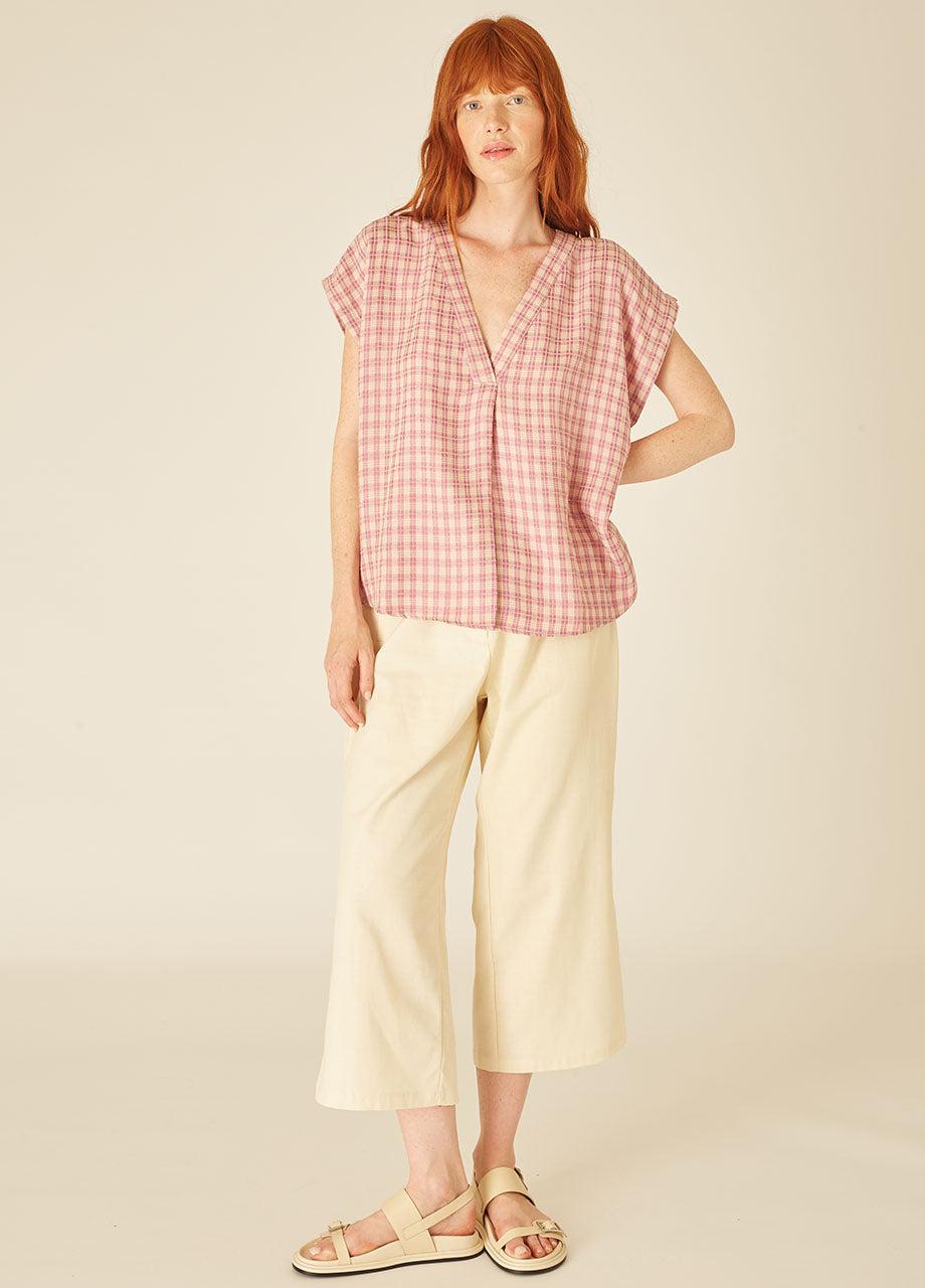pepaloves SQUARES BLOUSE LILAC Rebajas baratas