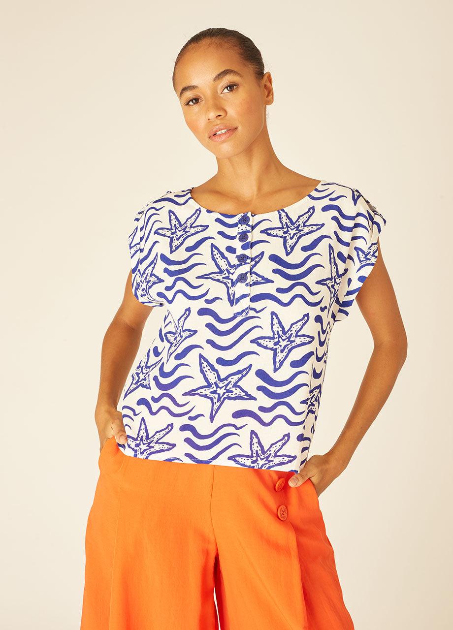 pepaloves NAVY STARS BLOUSE Descuento