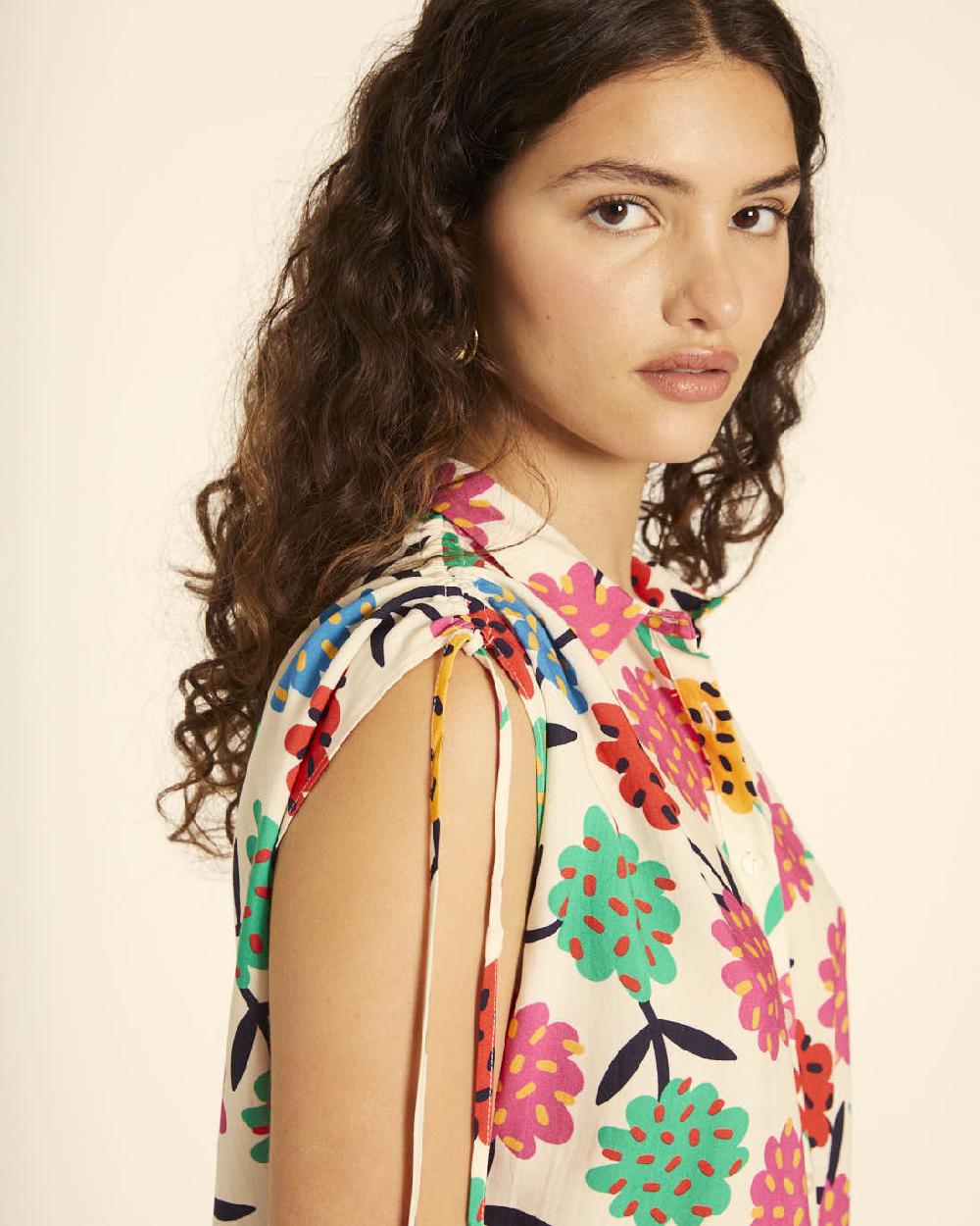 pepaloves CAMISA FRUNCIDA FLORES Tienda