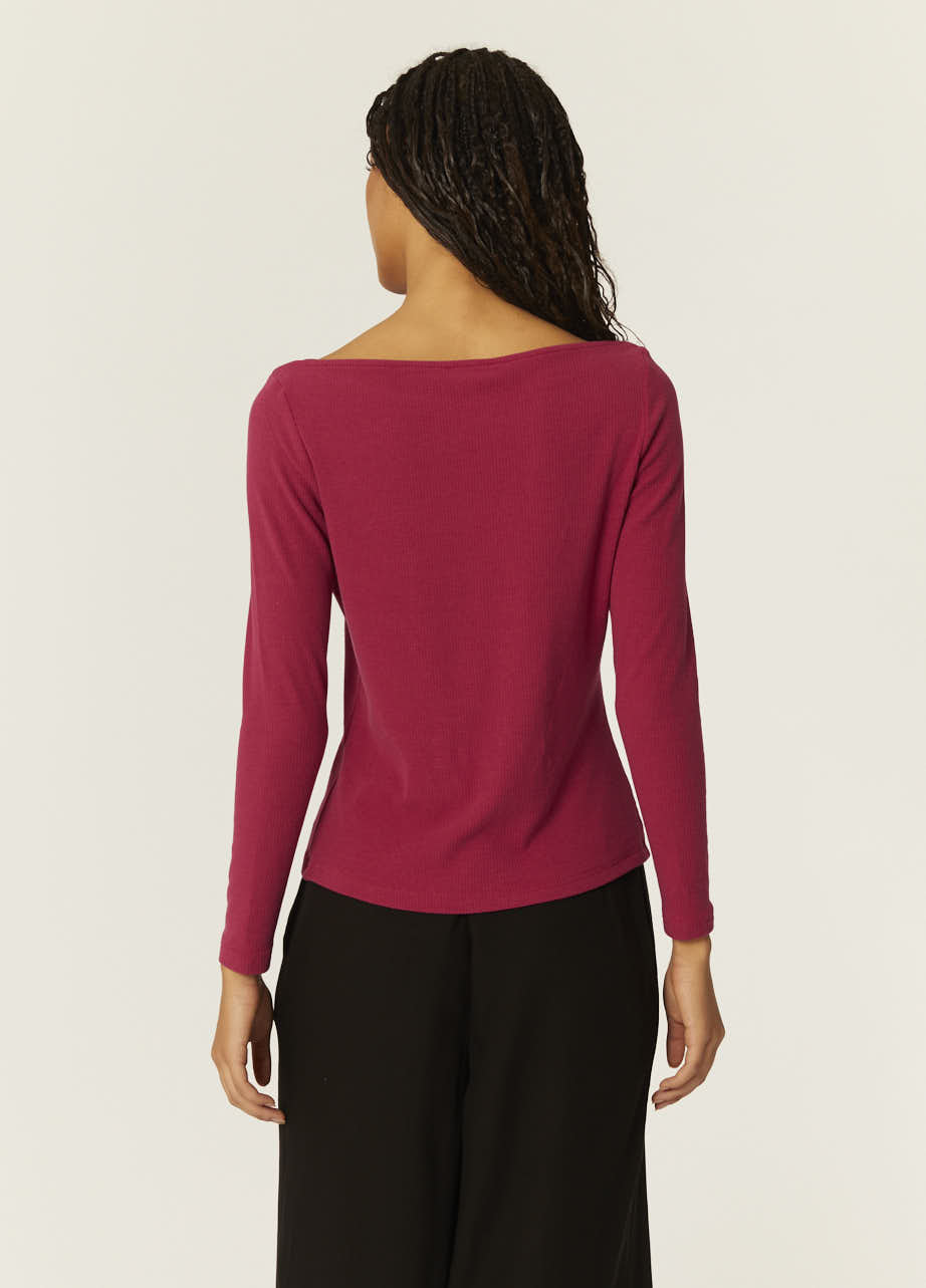 pepaloves TOP CANALE CUELLO BARCA CEREZA Superdescuento