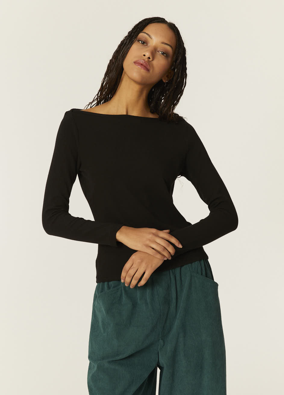 pepaloves TOP CANALE CUELLO BARCA NEGRA Grandes descuentos