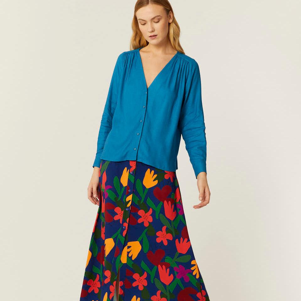 pepaloves BLUSA ECOVERO AZUL Limitado a 3 días