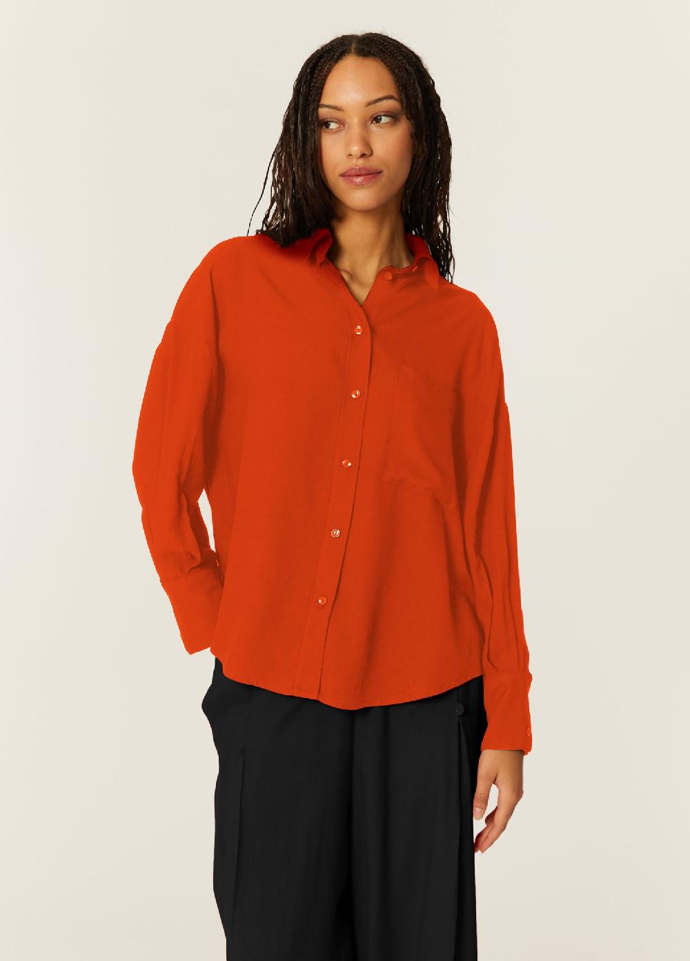 pepaloves CAMISA OVERSIZE ECOVERO ROJA Ahorra y exporta
