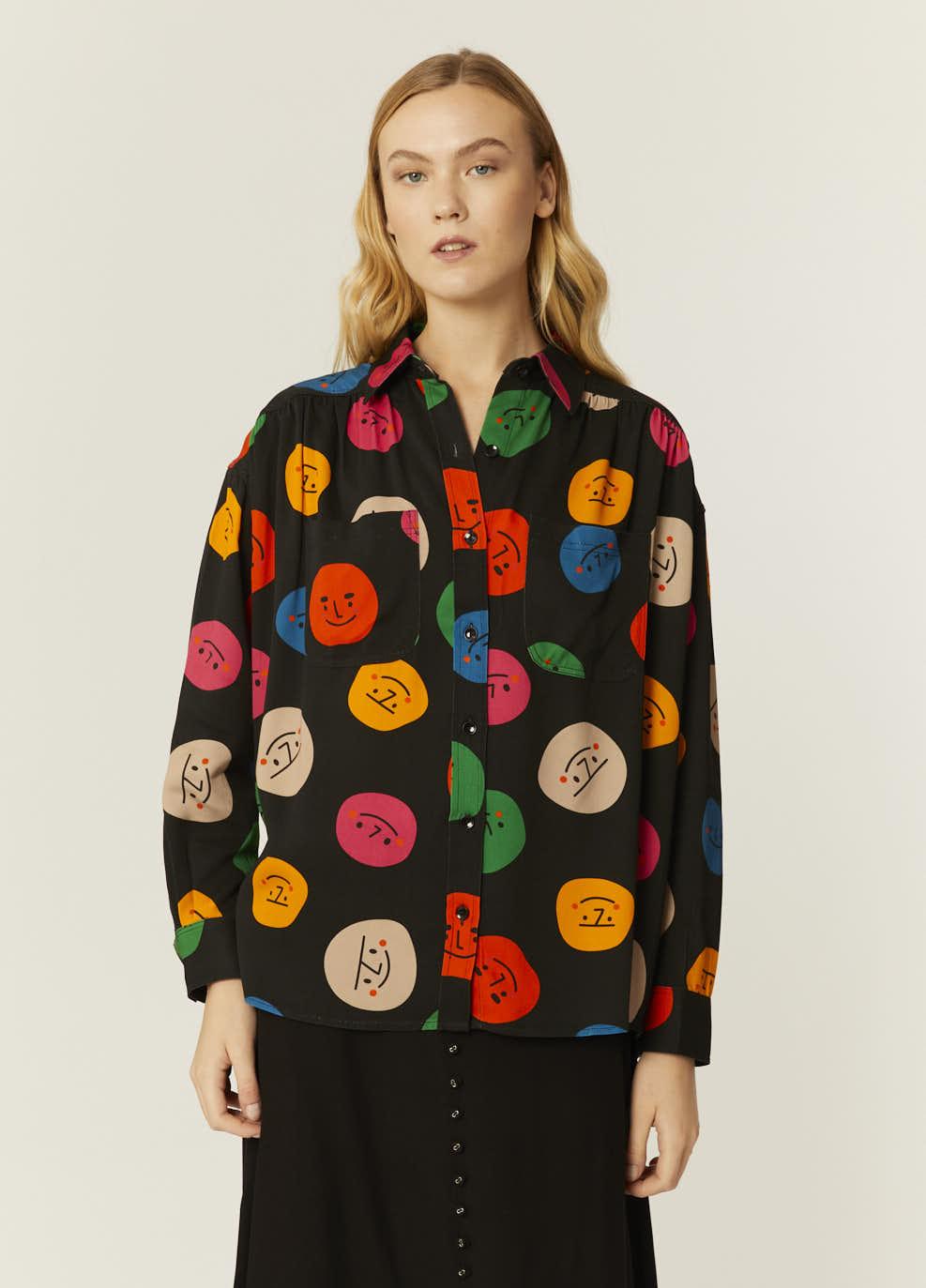 pepaloves CAMISA OVERSIZE FACES Última moda