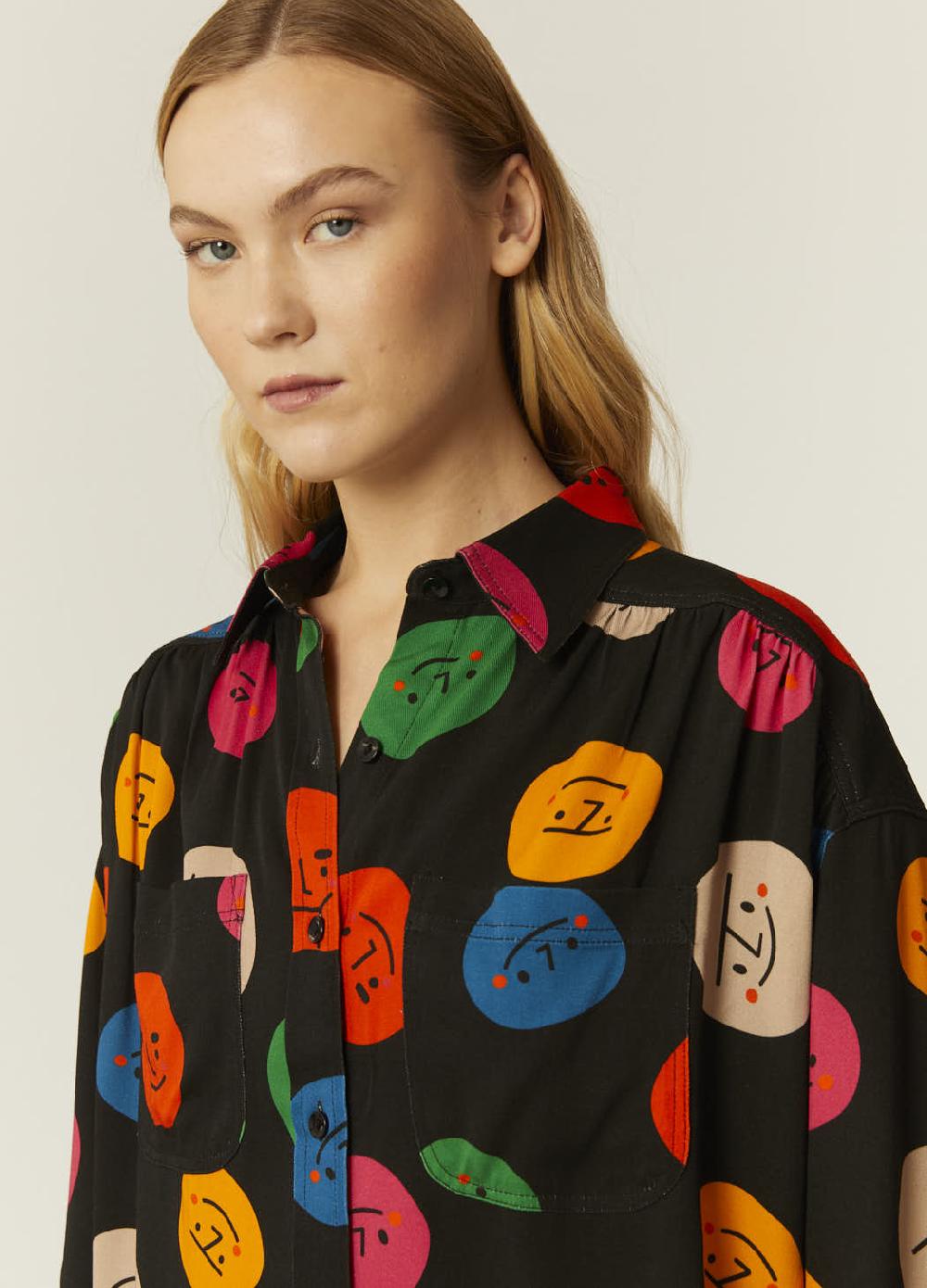 pepaloves CAMISA OVERSIZE FACES Última moda