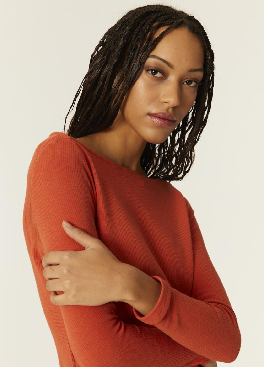 pepaloves TOP CANALE CUELLO BARCA NARANJA Ofertas especiales