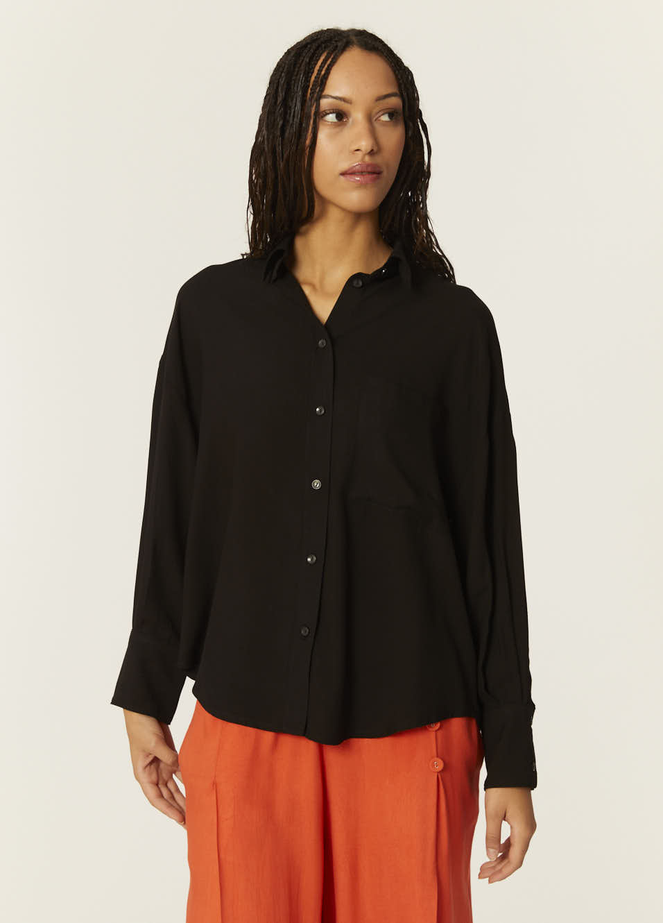 pepaloves CAMISA OVERSIZE ECOVERO NEGRA Grandes ahorros