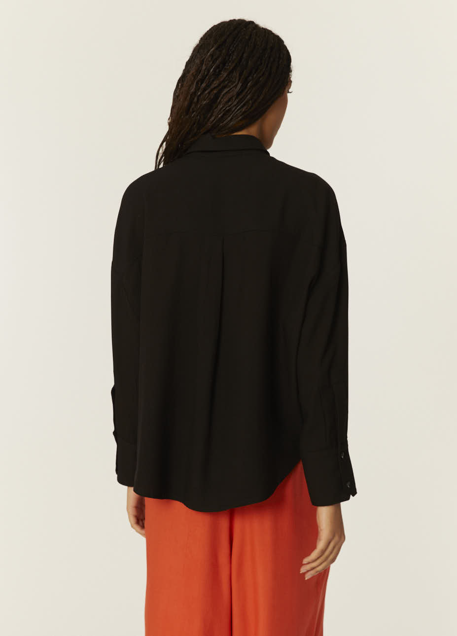 pepaloves CAMISA OVERSIZE ECOVERO NEGRA Grandes ahorros