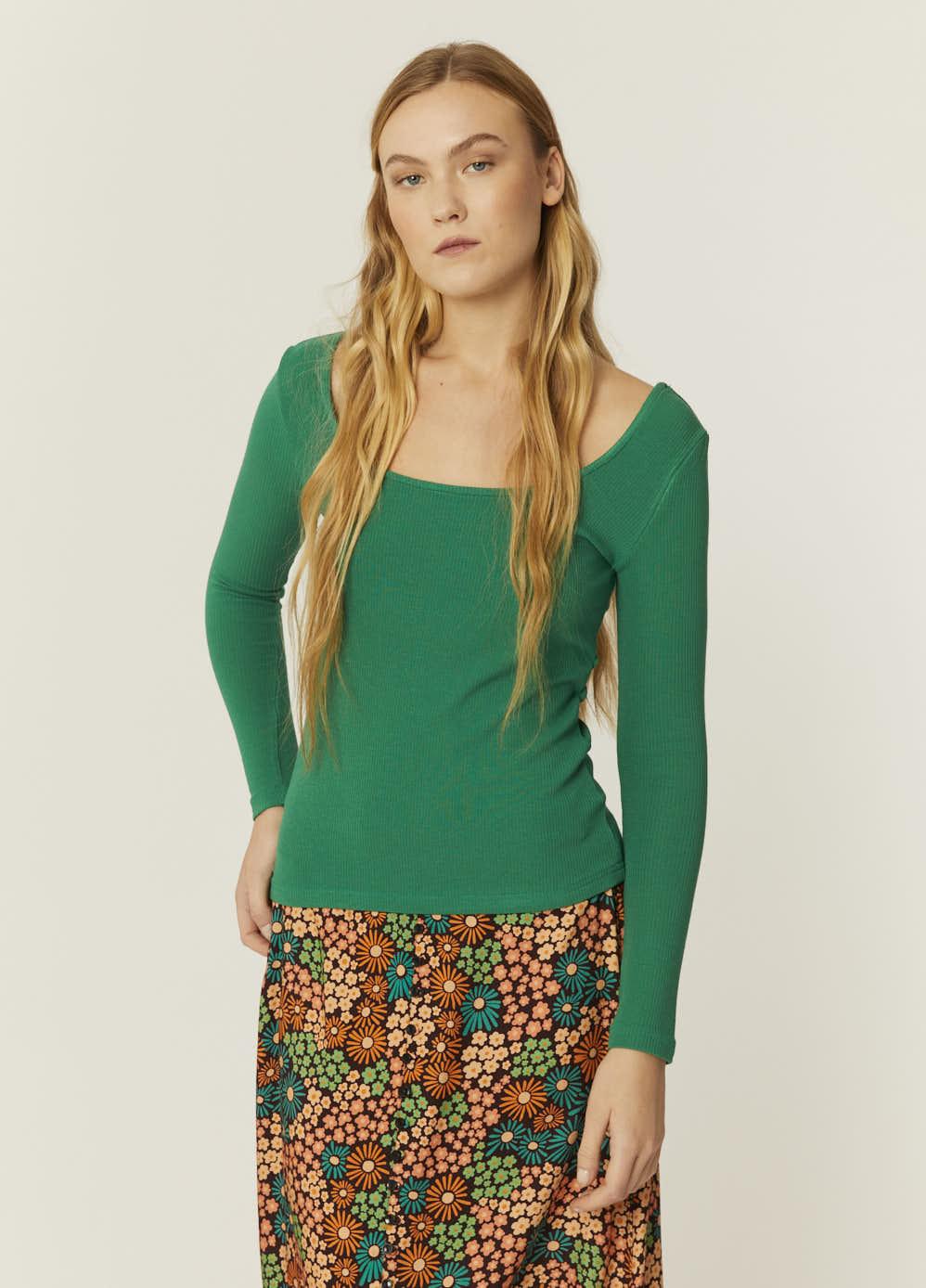 pepaloves TOP CANALE CUELLO U VERDE Rebajas de fin de temporada
