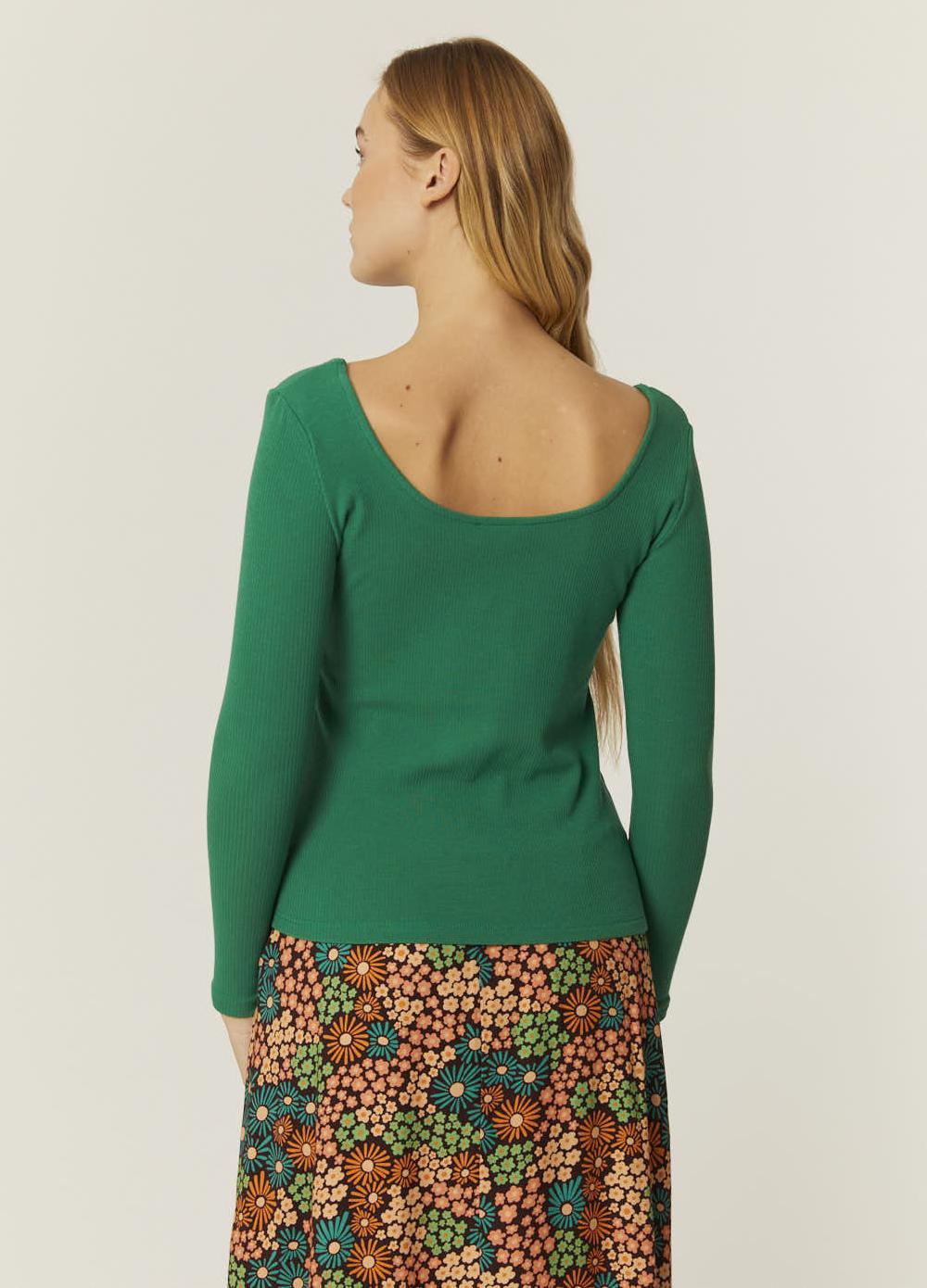 pepaloves TOP CANALE CUELLO U VERDE Rebajas de fin de temporada