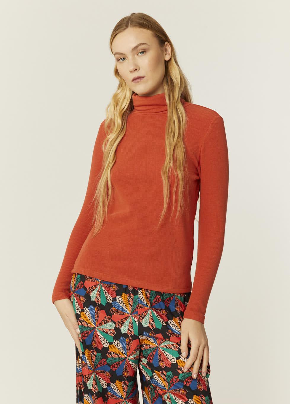 pepaloves TOP CANALE CUELLO ALTO NARANJA Rebajas de fábrica