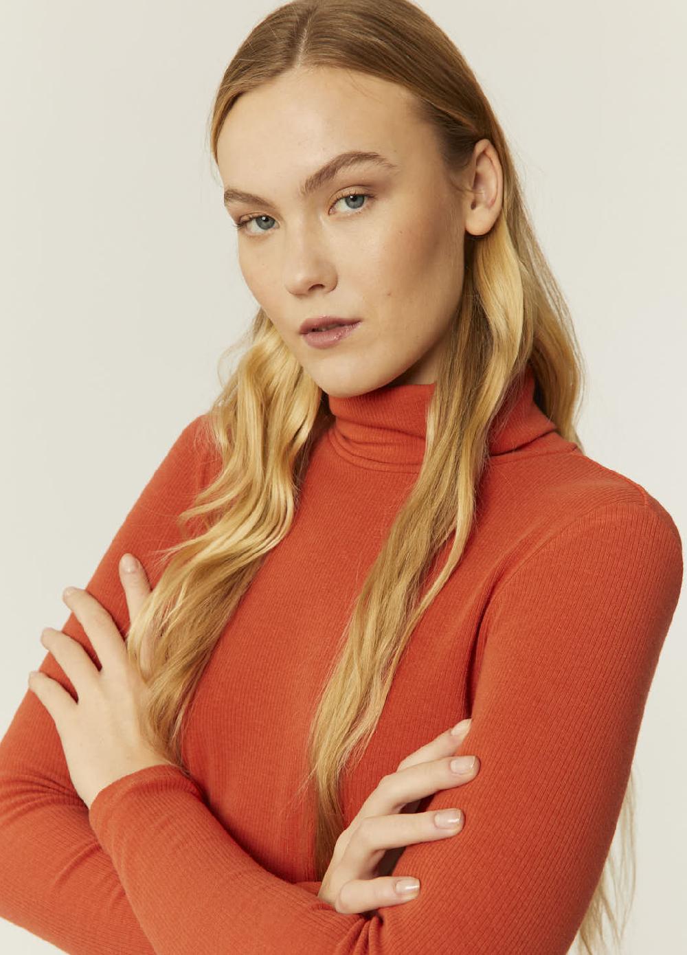 pepaloves TOP CANALE CUELLO ALTO NARANJA Rebajas de fábrica