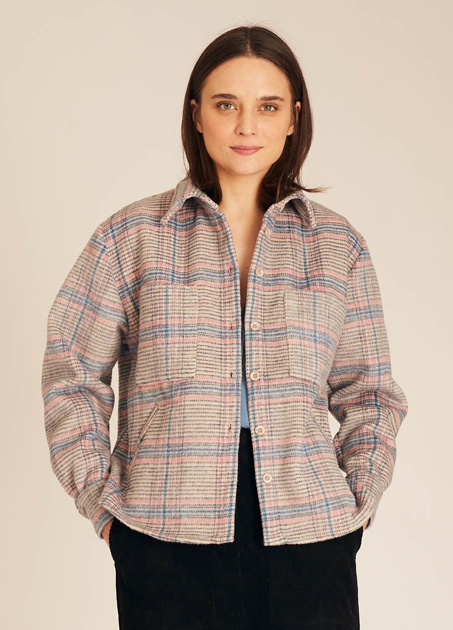pepaloves WINTER SQUARES OVERSHIRT BLUE Descuento