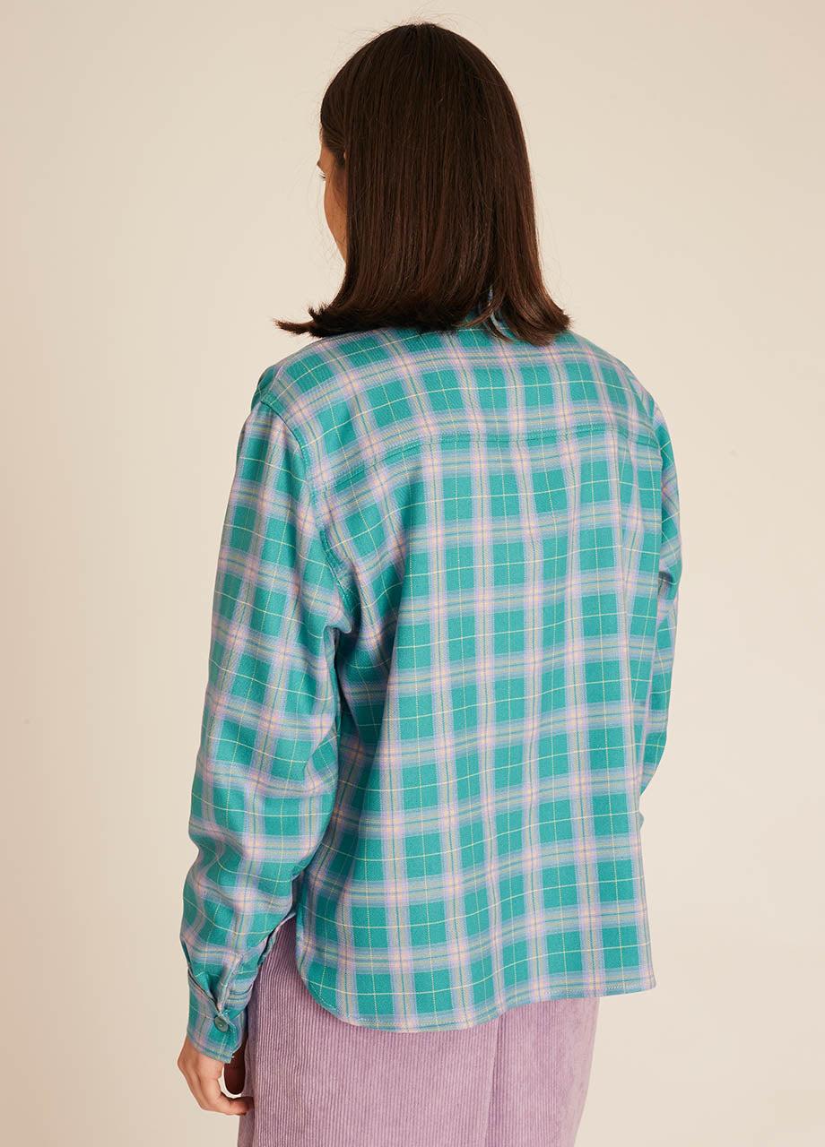 pepaloves SQUARES OVERSHIRT TURQUOISE Tienda