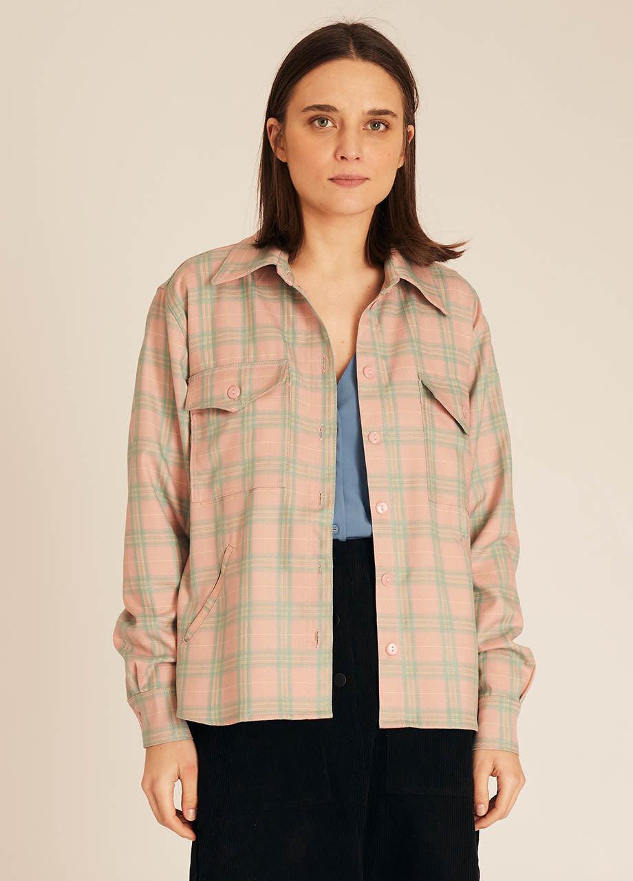 pepaloves SQUARES OVERSHIRT NUDE Tienda