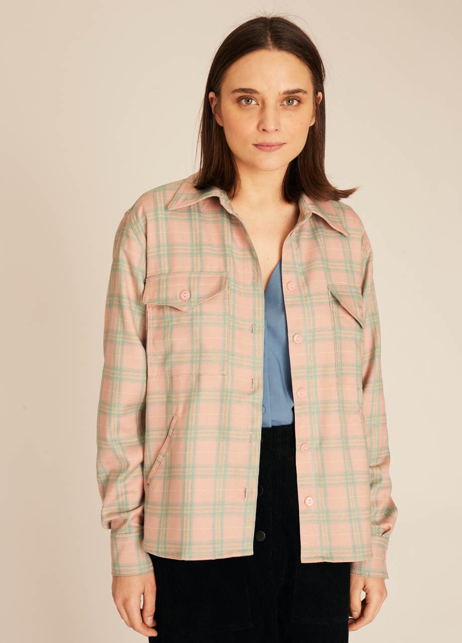 pepaloves SQUARES OVERSHIRT NUDE Tienda