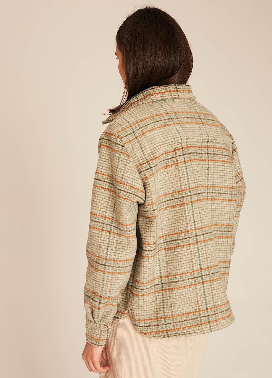 pepaloves WINTER SQUARES OVERSHIRT GREEN Liquidación
