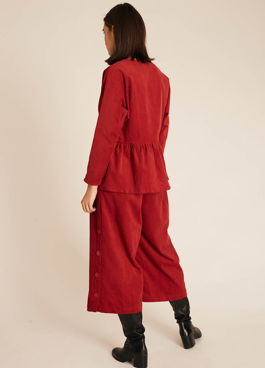 pepaloves THIN CORDUROY SHIRT RED Rebajas online